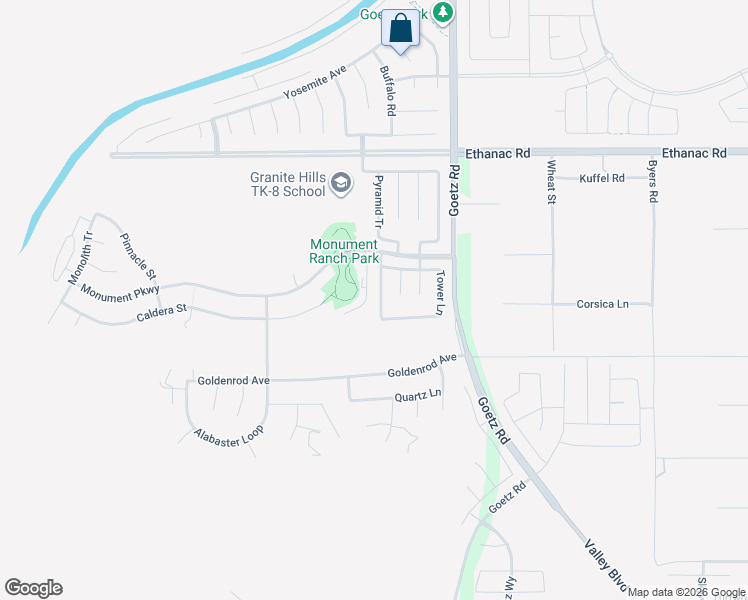 map of restaurants, bars, coffee shops, grocery stores, and more near 3736 Peak Trail in Perris