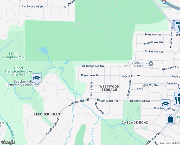 map of restaurants, bars, coffee shops, grocery stores, and more near 637 Ferris Street Southwest in Atlanta