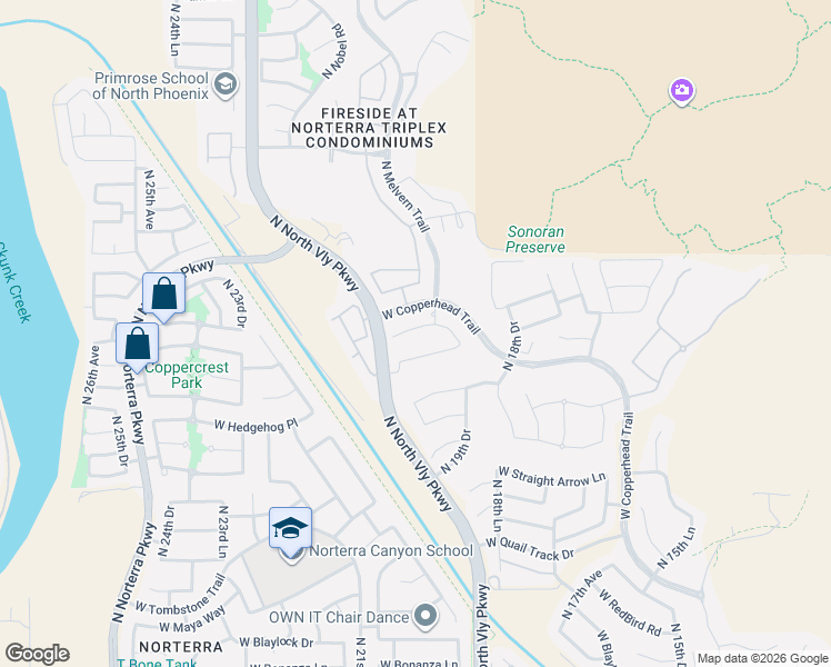 map of restaurants, bars, coffee shops, grocery stores, and more near 2019 West Yellowbird Lane in Phoenix
