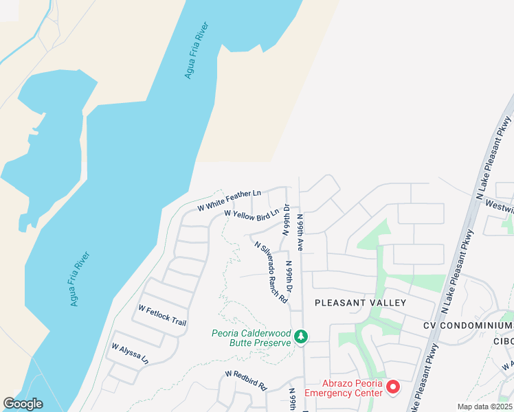 map of restaurants, bars, coffee shops, grocery stores, and more near 28027 North 100th Drive in Peoria