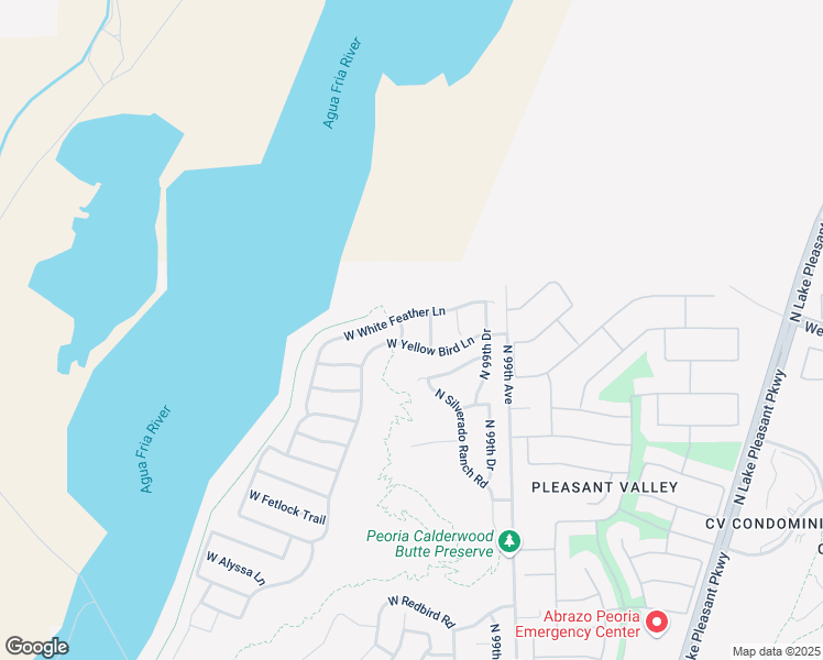 map of restaurants, bars, coffee shops, grocery stores, and more near 28027 North 100th Drive in Peoria