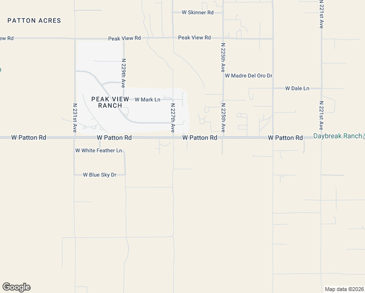 map of restaurants, bars, coffee shops, grocery stores, and more near 22611 West Patton Road in Wittmann