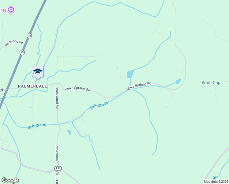 map of restaurants, bars, coffee shops, grocery stores, and more near 5600 Miles Springs Road in Bradford