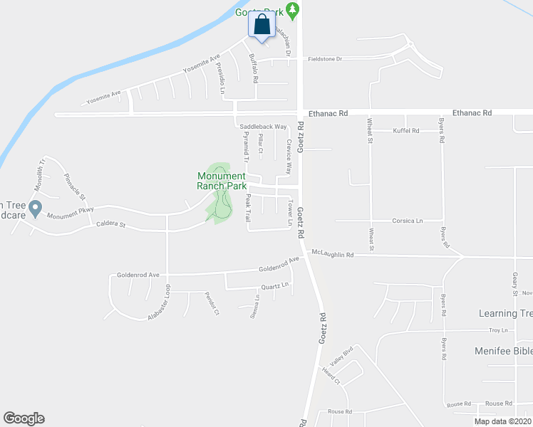 map of restaurants, bars, coffee shops, grocery stores, and more near 3731 Spire Court in Perris