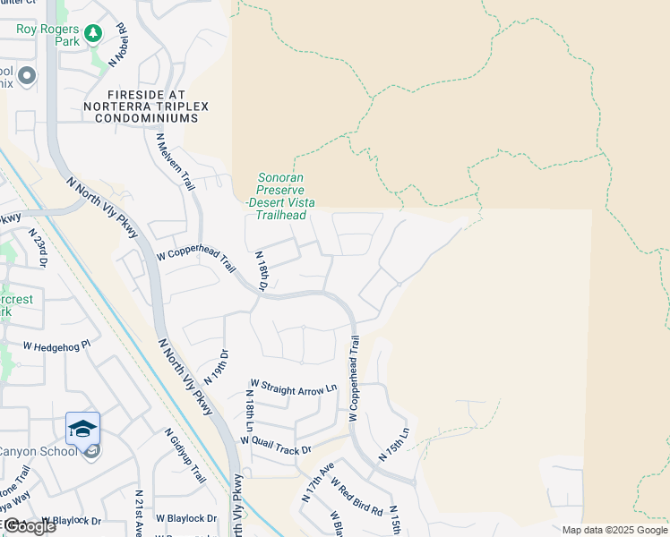 map of restaurants, bars, coffee shops, grocery stores, and more near 27915 North 17th Avenue in Phoenix