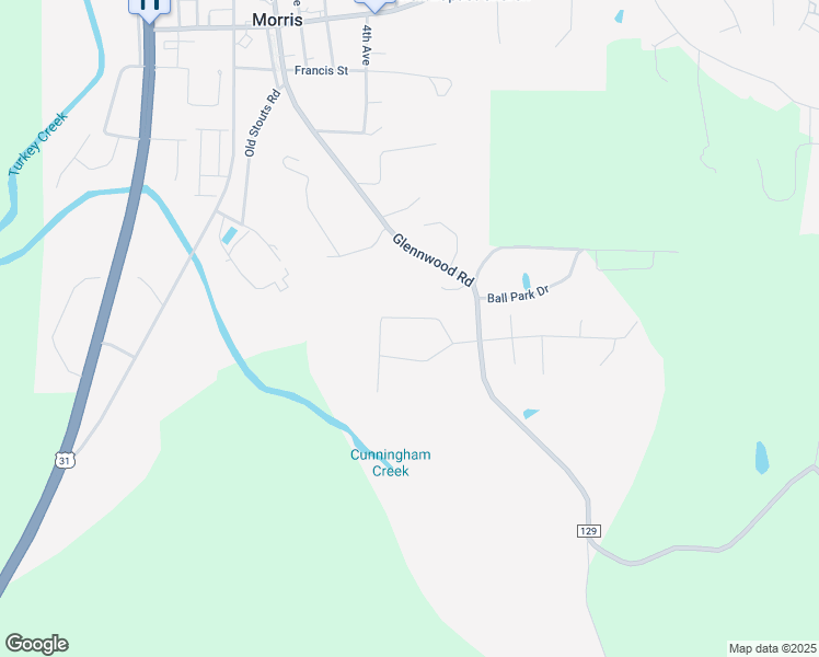 map of restaurants, bars, coffee shops, grocery stores, and more near 551 Triple Creek Drive in Morris