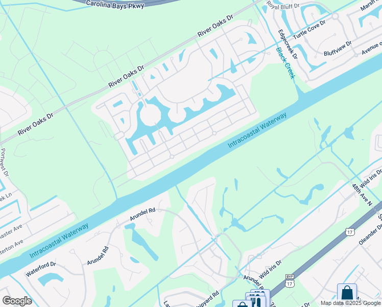 map of restaurants, bars, coffee shops, grocery stores, and more near 344 West Palms Drive in Myrtle Beach