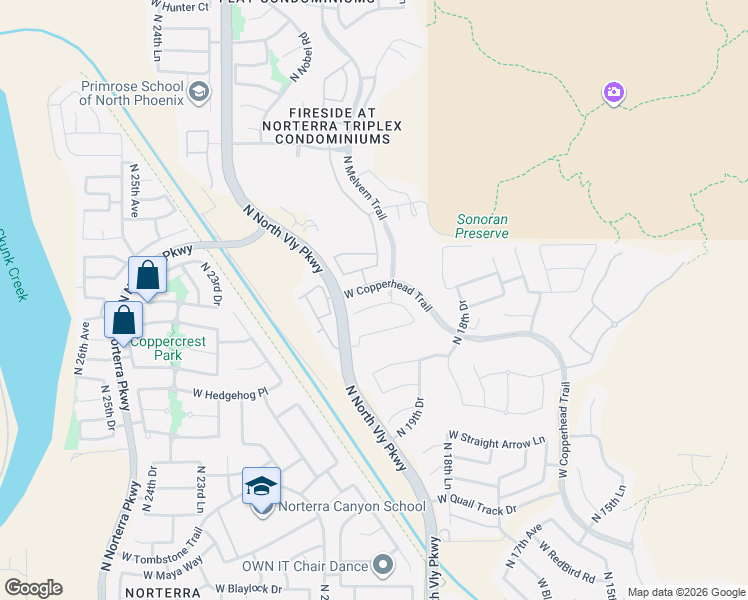 map of restaurants, bars, coffee shops, grocery stores, and more near 2019 West Yellowbird Lane in Phoenix