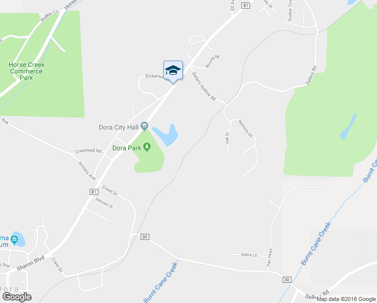 map of restaurants, bars, coffee shops, grocery stores, and more near Horse Creek Trail in Dora