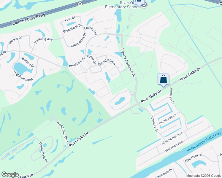 map of restaurants, bars, coffee shops, grocery stores, and more near 4112 Alvina Way in Myrtle Beach