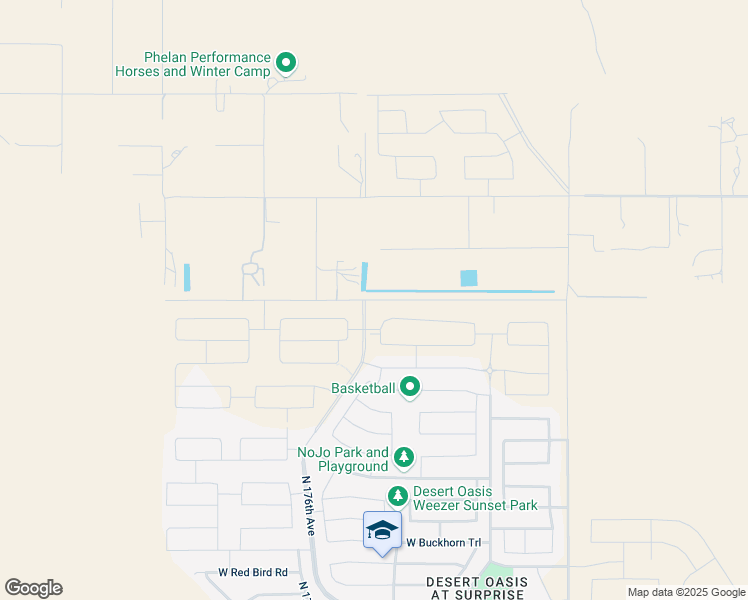 map of restaurants, bars, coffee shops, grocery stores, and more near 17400 West Patton Road in Surprise