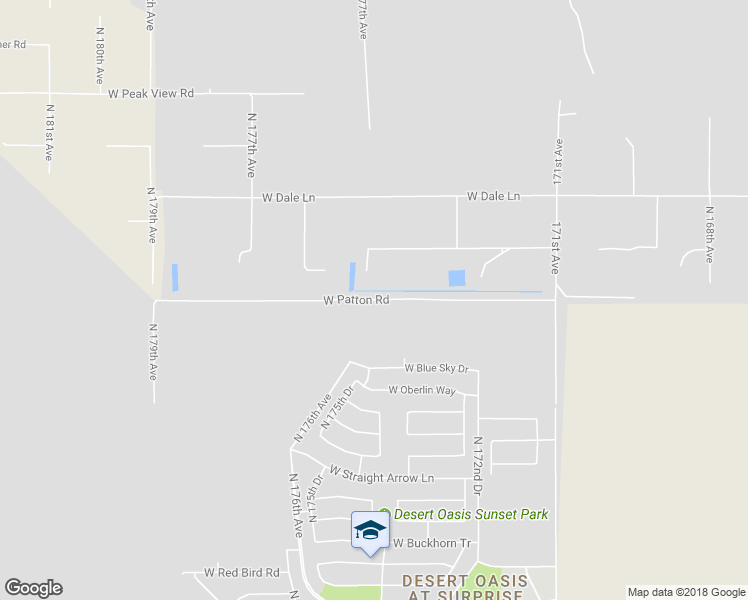 map of restaurants, bars, coffee shops, grocery stores, and more near 17400 West Patton Road in Surprise