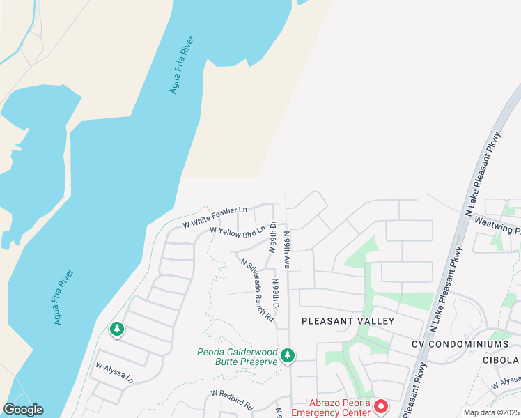 map of restaurants, bars, coffee shops, grocery stores, and more near 28035 North 99th Lane in Peoria