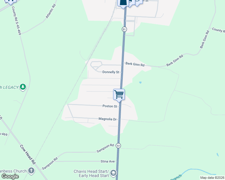 map of restaurants, bars, coffee shops, grocery stores, and more near 19 Washington Street in Hemingway