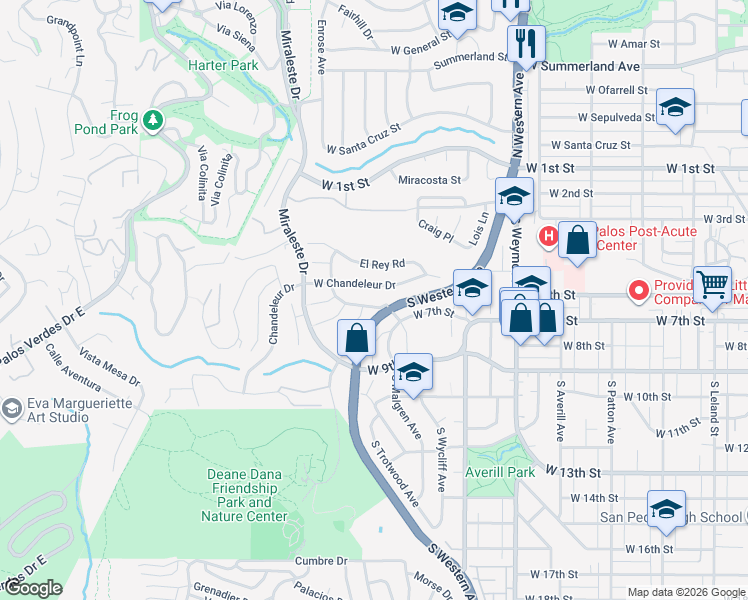 map of restaurants, bars, coffee shops, grocery stores, and more near 634 Bynner Drive in Los Angeles