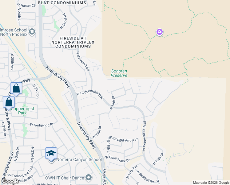 map of restaurants, bars, coffee shops, grocery stores, and more near 1813 West Eagle Talon Trail in Phoenix