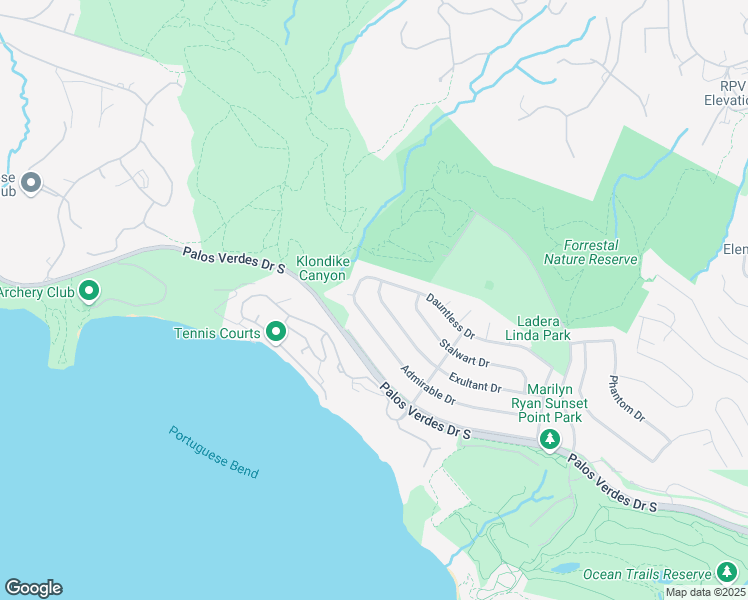map of restaurants, bars, coffee shops, grocery stores, and more near 4348 Exultant Drive in Rancho Palos Verdes