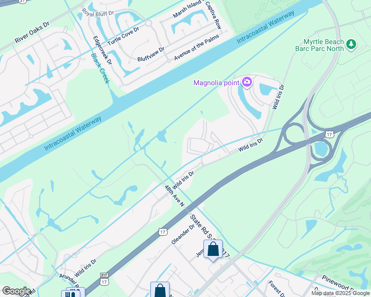 map of restaurants, bars, coffee shops, grocery stores, and more near 4847 Carnation Circle in Myrtle Beach