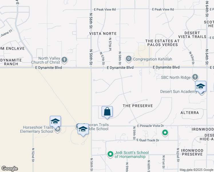 map of restaurants, bars, coffee shops, grocery stores, and more near 5718 East Greythorn Drive in Scottsdale