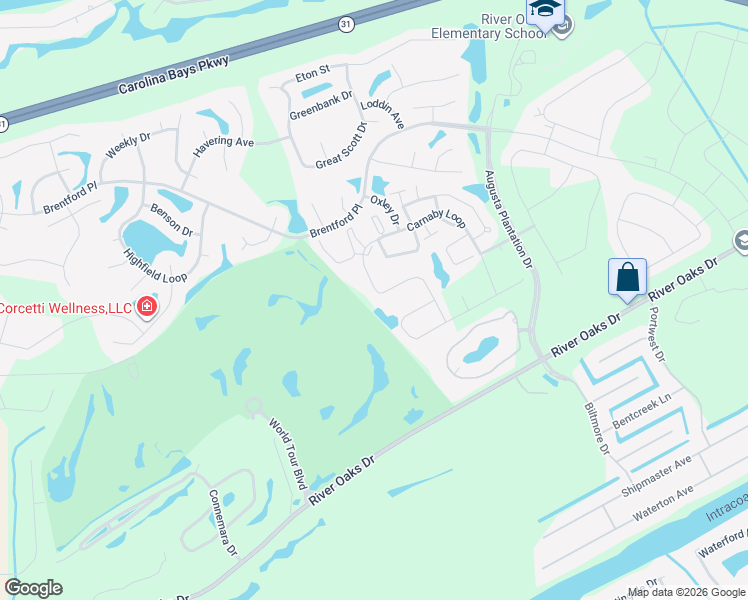 map of restaurants, bars, coffee shops, grocery stores, and more near 269 Castle Drive in Myrtle Beach