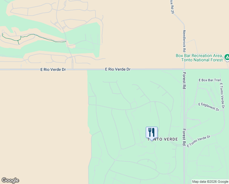 map of restaurants, bars, coffee shops, grocery stores, and more near 27913 North Lucero Drive in Rio Verde