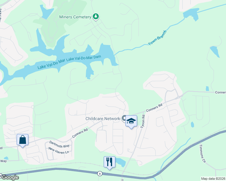 map of restaurants, bars, coffee shops, grocery stores, and more near 304 Hawk's Ridge in Villa Rica
