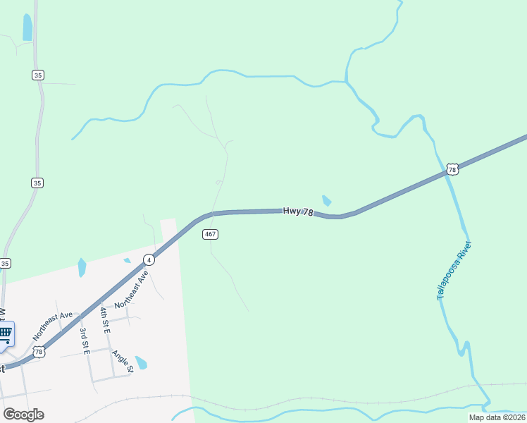 map of restaurants, bars, coffee shops, grocery stores, and more near 17226 U.S. 78 in Fruithurst