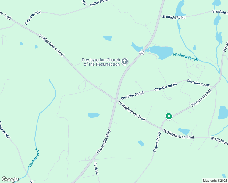 map of restaurants, bars, coffee shops, grocery stores, and more near in Conyers