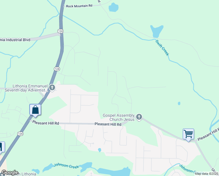 map of restaurants, bars, coffee shops, grocery stores, and more near 1738 Indian Woods Road in Lithonia