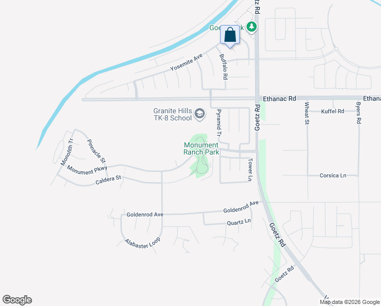 map of restaurants, bars, coffee shops, grocery stores, and more near 178 Monument Parkway in Perris