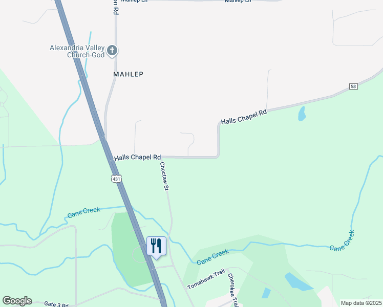 map of restaurants, bars, coffee shops, grocery stores, and more near 22 Garrett Mitchell Drive in Alexandria