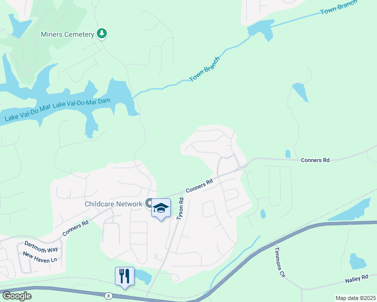 map of restaurants, bars, coffee shops, grocery stores, and more near 354 Jada Lane in Villa Rica
