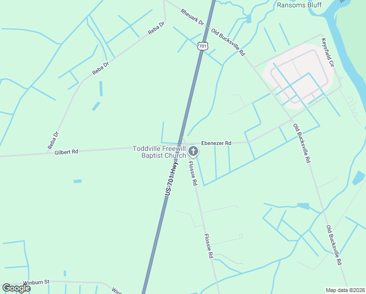 map of restaurants, bars, coffee shops, grocery stores, and more near 585 Ebenezer Road in Conway