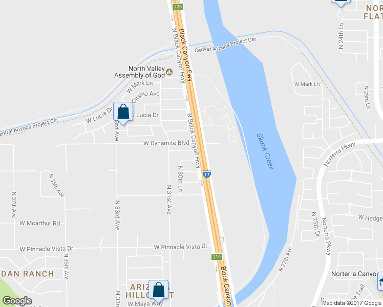 map of restaurants, bars, coffee shops, grocery stores, and more near 3003 West Red Fox Road in Phoenix