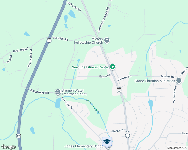 map of restaurants, bars, coffee shops, grocery stores, and more near 95 Eaves Road in Bremen