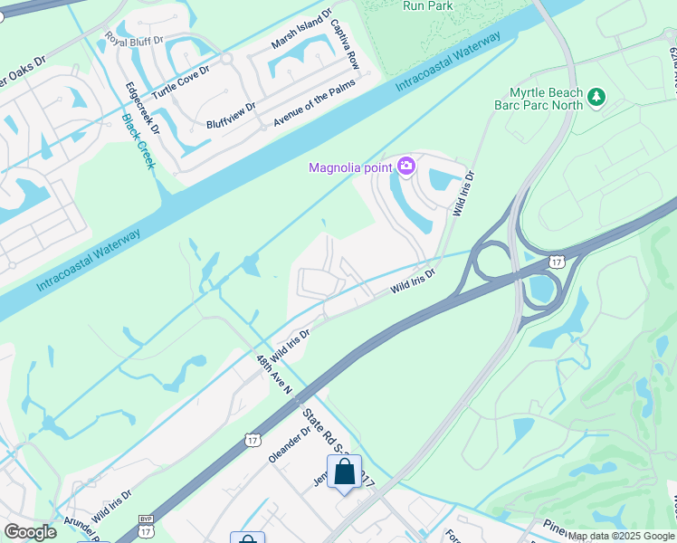 map of restaurants, bars, coffee shops, grocery stores, and more near 4877 Dahlia Court in Myrtle Beach