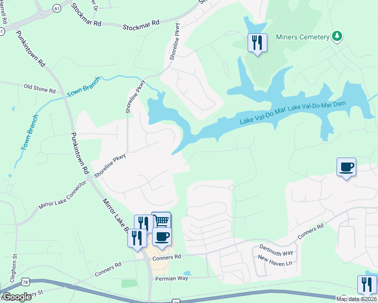 map of restaurants, bars, coffee shops, grocery stores, and more near 1031 Overlook Drive in Villa Rica