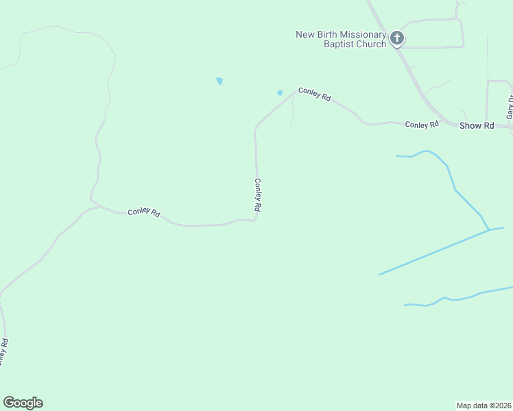 map of restaurants, bars, coffee shops, grocery stores, and more near 1047 Conley Road in Gore Springs