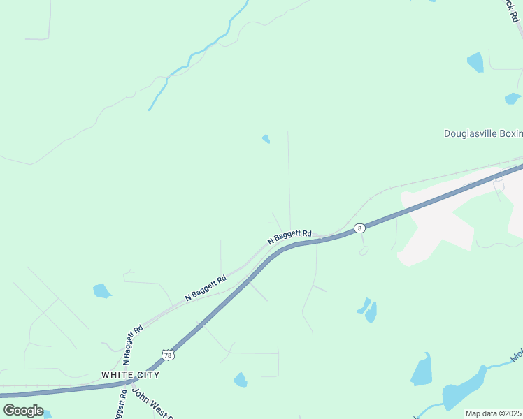 map of restaurants, bars, coffee shops, grocery stores, and more near 6716 North Baggett Road in Douglasville
