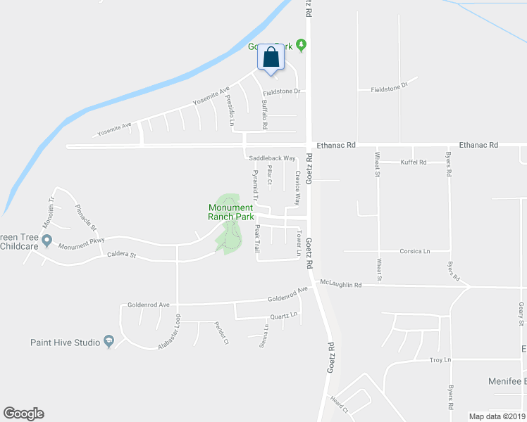 map of restaurants, bars, coffee shops, grocery stores, and more near 3652 Pyramid Tr in Perris