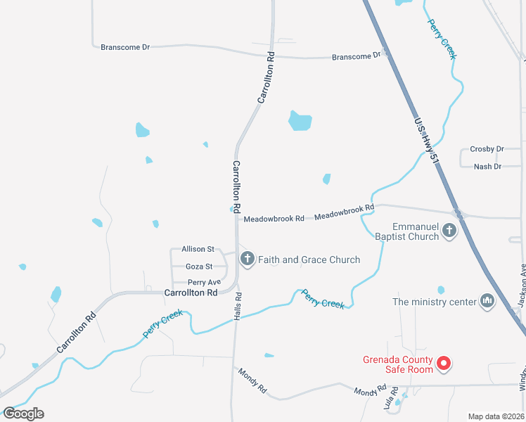 map of restaurants, bars, coffee shops, grocery stores, and more near 892 Meadowbrook Road in Grenada