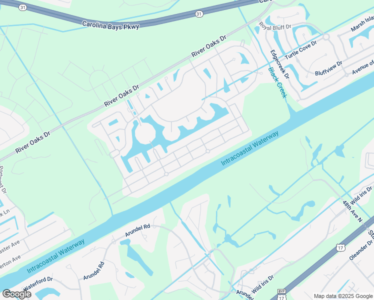 map of restaurants, bars, coffee shops, grocery stores, and more near 852 Crystal Water Way in Myrtle Beach