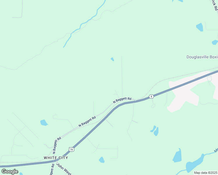 map of restaurants, bars, coffee shops, grocery stores, and more near 6716 North Baggett Road in Douglasville