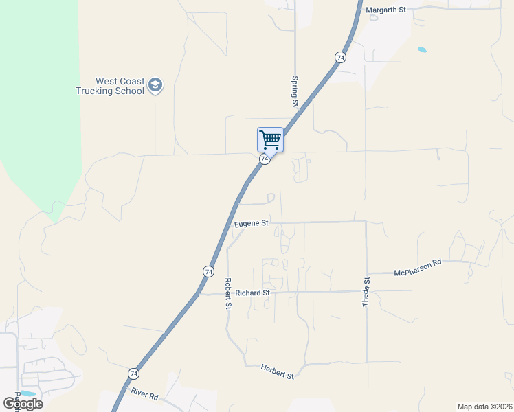 map of restaurants, bars, coffee shops, grocery stores, and more near 21625 Festus Circle in Perris