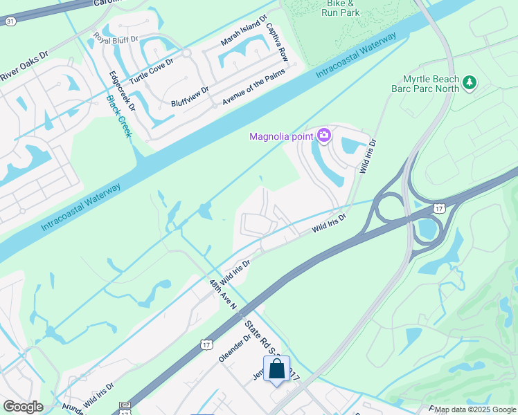 map of restaurants, bars, coffee shops, grocery stores, and more near 4877 Dahlia Court in Myrtle Beach