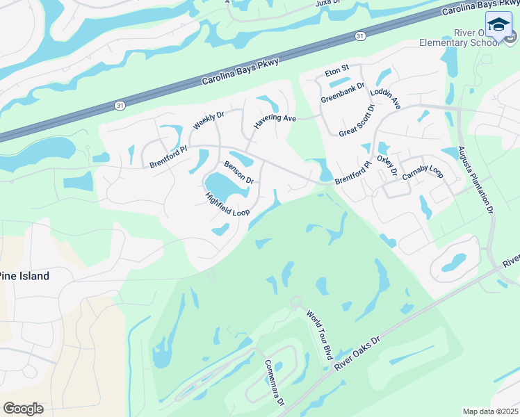 map of restaurants, bars, coffee shops, grocery stores, and more near 341 Highfield Loop in Myrtle Beach