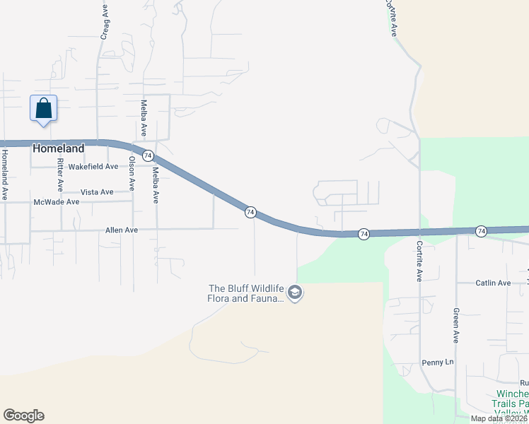 map of restaurants, bars, coffee shops, grocery stores, and more near 32302 California 74 in Hemet