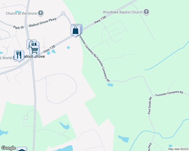 map of restaurants, bars, coffee shops, grocery stores, and more near 3081 Habersham Circle in Covington