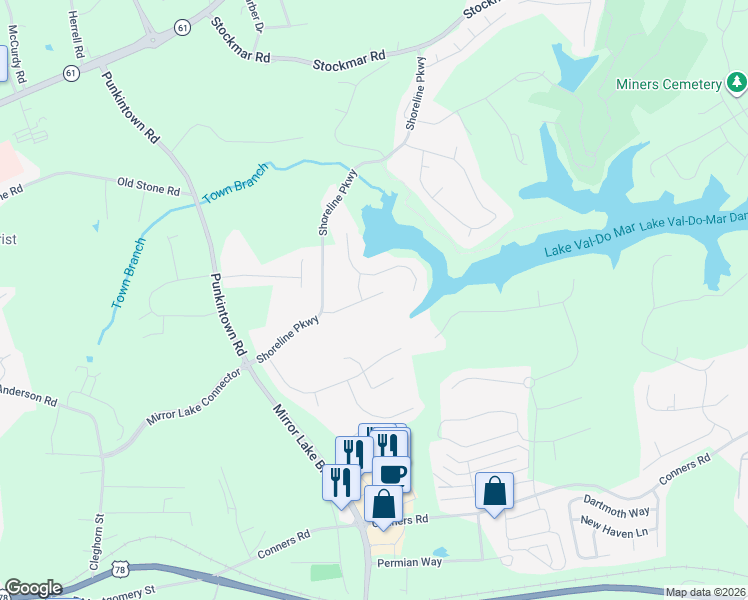 map of restaurants, bars, coffee shops, grocery stores, and more near 9929 Bridgewater Pointe in Villa Rica