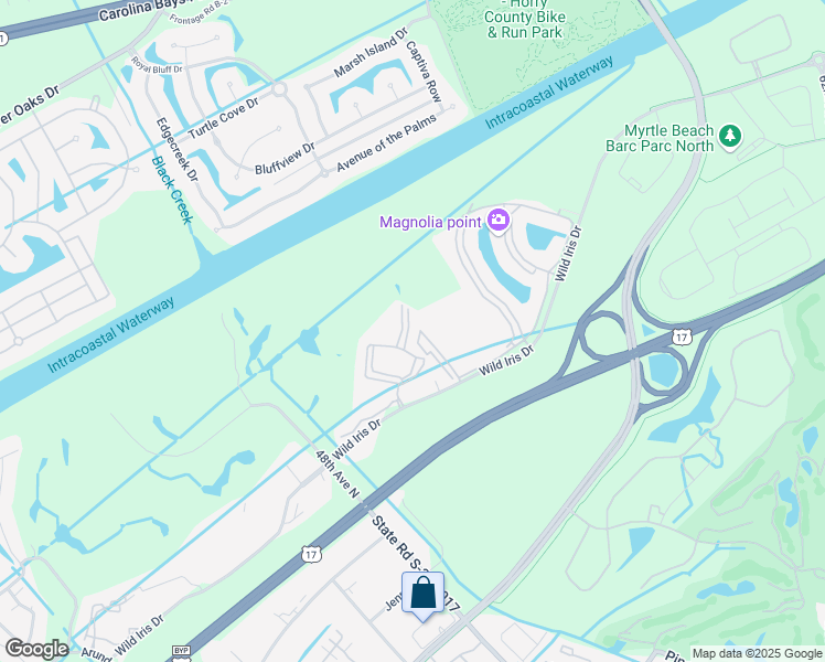 map of restaurants, bars, coffee shops, grocery stores, and more near 4877 Dahlia Court in Myrtle Beach